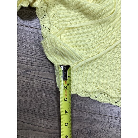 Wild Fable Pastel Yellow Knit Womens Shorts with Scalloped Hem Size L Casual NWT - Picture 7 of 9
